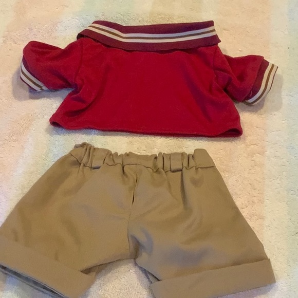 Dan Dee buttery soft dress me every day polo shorts set for 15” plush teddy bear - Picture 3 of 4